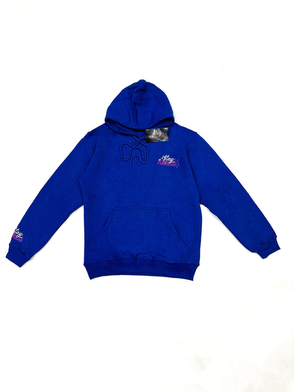 Royal Blue Embroidery Hoodie