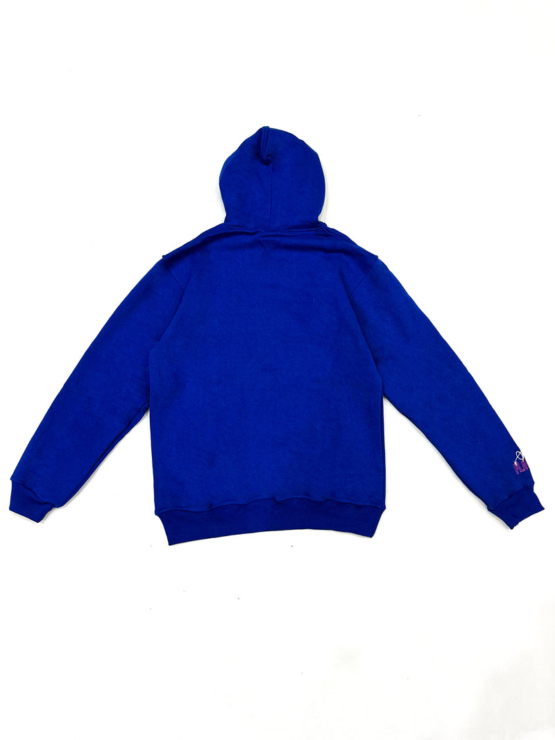 Royal Blue Embroidery Hoodie